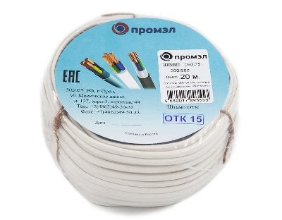 Шнур ШВВП 2х0.75 380В Б (бухта 20м) (шт) ПромЭл 13321740