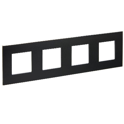 Рамка 4-м SKANDY SK-F34Bl металл черн. IEK SK-M42-M-K02