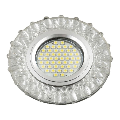 Светильник DLS-L148 GU5.3 GLASSY/CLEAR GU5.3 встраив. доп. светодиод. подсветка 3Вт без лампы стекло Fametto UL-00003899