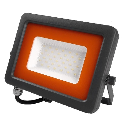 Прожектор светодиодный PFL-S2 30Вт 6500К IP65 220–240В ДО с клапаном закален. матов. стекло сер. Pro JazzWay 2853295D