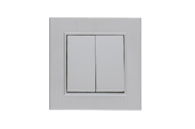 Выключатель 2-клав. Karea LINE STAR жемчуж. Makel 86100003