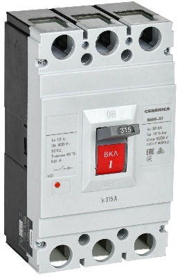 Выключатель автоматический 3п 315А 35кА ВА66-37 GENERICA SAV40-3-0315-G