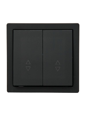 Выключатель 2-клав. проходной LETO черн. бархат LEZARD 752-4200-106