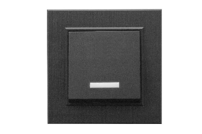 Выключатель 1-клав. с подсветкой Karea LINE STAR чер. Makel 86054021