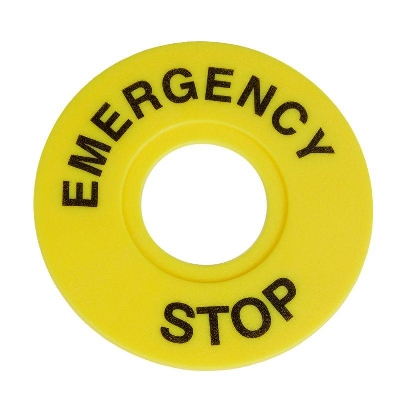 Бирка "Стоп" OptiSignal D22 A45-MH2260 круглая 60мм (EMERGENCY STOP) ZBY9320 КЭАЗ 332199