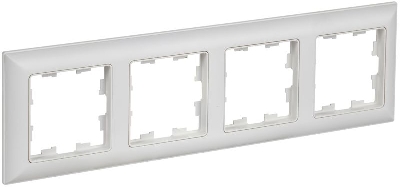 Рамка 4-м BRITE РУ-4-БрАБ арктич. бел./бел. IEK BR-M42-12-K91