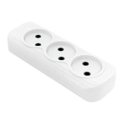 Колодка удлинителя 3-м без заземл. 10А Эксперт 2.2кВт EKF AKB10-3