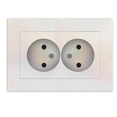 Розетка 2-м СП Афина 16А IP20 без заземл. в сборе жемчуж. Universal A0102-OBr