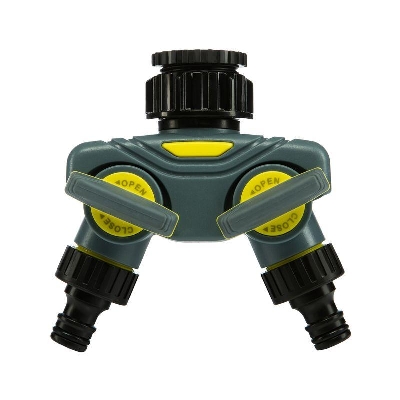 Разветвитель 2-х канальный на кран 1/2дюйм-3/4дюйм ЧЕТЫРЕ СЕЗОНА 62-0223-F