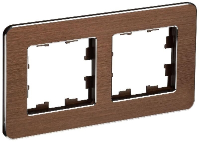 Рамка 2-м BRITE РУ-2-1-Бр метал. коричн. RE AL IEK BR-M22-M-21-K30