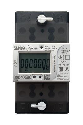 Счетчик SM409 1ф многотариф. Wi-Fi на DIN-рейку РОКИП SM409