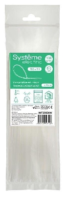 Стяжка кабельная 300х3.6 бел. (уп.100шт) SE IMT30036W