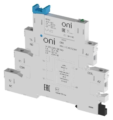 Реле интерфейсное ORK с розеткой 1C 230В AC/DC ONI ORK-1-1C-ACDC230V