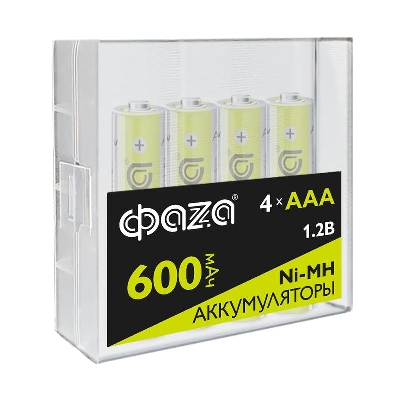 Аккумулятор AAA/HR03 Ni-MH 1.2В 600мА.ч Box-4 (уп.4шт) ФАZА 5059740