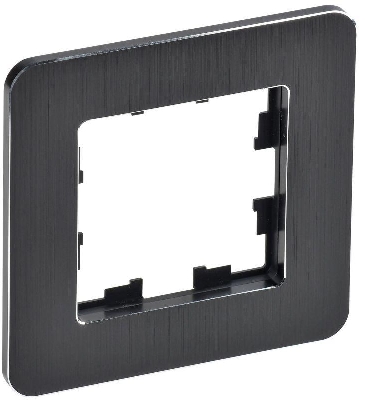 Рамка 1-м BRITE РУ-1-1-Бр метал. черн. RE AL IEK BR-M12-M-21-K02