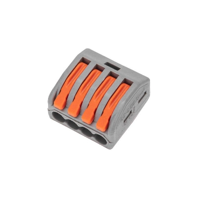 Клемма универсальная СМК 222-414 4-проводная сер. 0.08-2.5/4кв.мм (блист.5шт) Rexant 07-5254-4-05