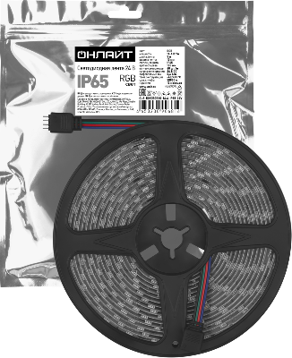 Лента светодиодная 90 681 OLS-5050RGB60-14.4-IP65-24V (уп.5м) ОНЛАЙТ 90681