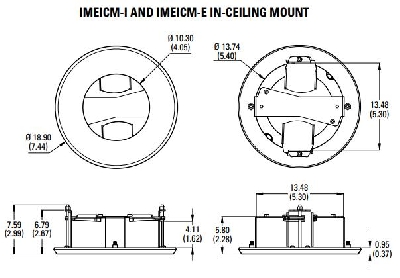 Крепление врезное для Sarix Enh+ внешн. Pelco IMEICM-E