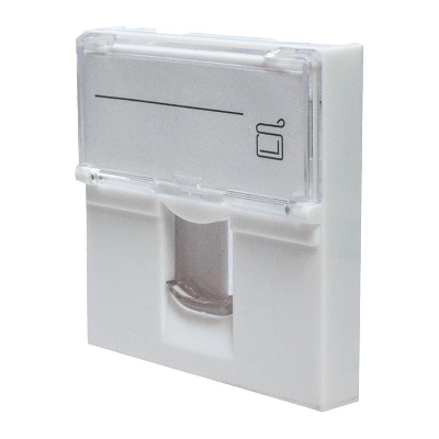 Панель лицевая 1 порт 45х45 Keystone шторка откидное маркиров. окно (DIY) SUPRLAN 10-0301-1