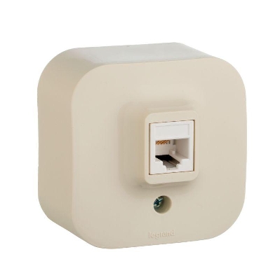 Розетка телефонная 1-м ОП Quteo RJ11 сл. кость IEK 782244