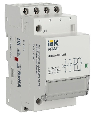 Контактор модульный KMR 25А 230В AC 2НО 2НЗ ARMAT IEK AR-KMR10-025-22-230