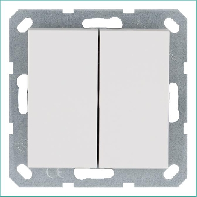 Переключатель перекрестный 1-кл. 10А IP20 механизм бел. глянцевый Jasmart G3013W