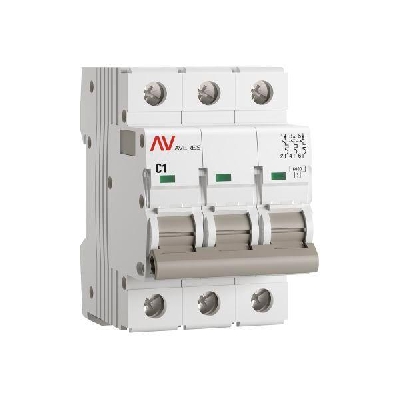 Выключатель автоматический модульный 3п C 1А 6кА AV-6 AVERES EKF mcb6-3-01C-av