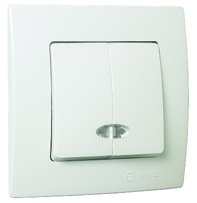 Выключатель 2-кл. Lillium с подсветкой Makel 32001023