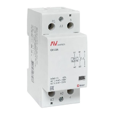 Контактор модульный КМ 40А 1NC+1NO 230В AC (2 мод.) AVERES EKF km-av-2-40-11-230V