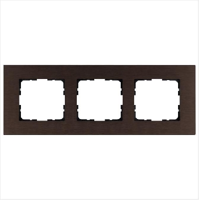 Рамка 3-м G-Metal метал. алюм. корич. Brown Jasmart G1003AZ