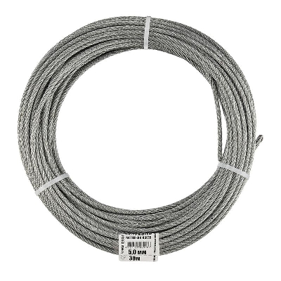 Трос для растяжки 5.0мм DIN 3055 стальной (уп.30м) Tech-Krep/Zitar 127851