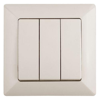 Выключатель 3-кл. СП Solo 4-106-02 10А 250В IP20 слон. кость Intro Б0053602