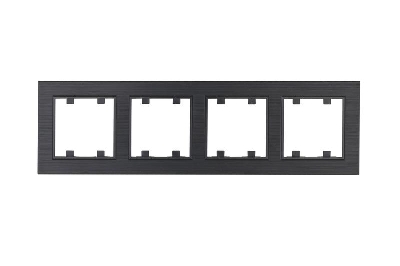 Рамка 4-м Karea LINE STAR дым. металлик Makel 86050704