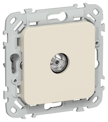 Розетка телевизионная оконечная СП FLITE РТВм-1-1-1-ФлСл тип M экранир. механизм сливочный IEK FI-A13-O-K86