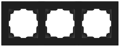 Рамка 3-м СП Accent 6-503-05 антрацит Intro Б0063787