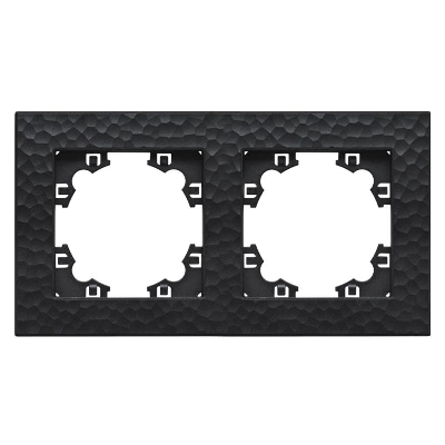 Рамка 2-м Афина фактурная универс. графит Universal A10044-Gr