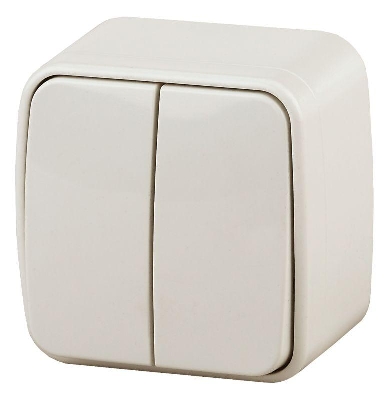 Выключатель 2-кл. ОП Polo 3-104-02 10А 250В IP20 слон. кость Intro Б0053538