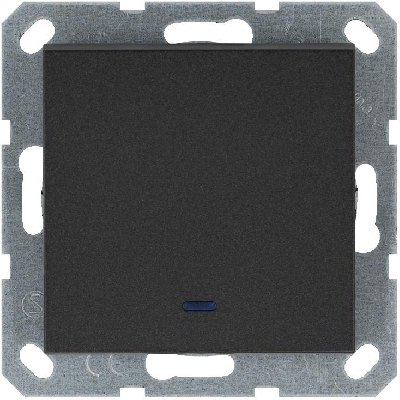 Переключатель проходной 1-кл. 10А IP20 с подсветкой механизм антрацит Jasmart G3012NB