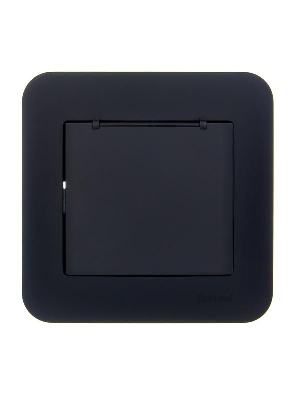 Розетка 1-м СП ASTI 16А IP20 с заземл. с крышкой термопласт в сборе черн. бархат. LEZARD 7081-4242-123В