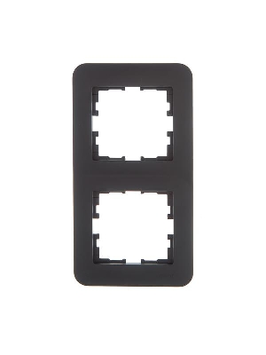 Рамка 2-м ASTI вертикал. черн. бархат LEZARD 7081-4200-152