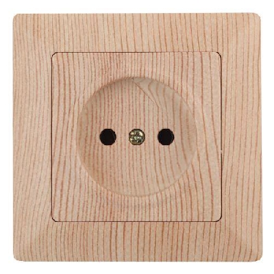 Розетка 1-м СП Solo 4-201-11 16А IP20 250В 2P без заземл. сосна Intro Б0053648