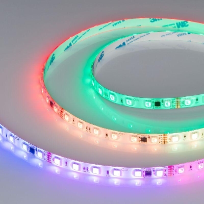 Лента светодиодная DMX-SE-B60-10mm 24V RGB-PX6 14Вт/м IP65 5060 герметичная бегущий огонь (уп.5м) Arlight 039607