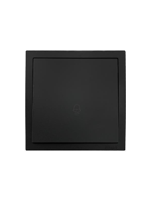 Кнопка звонка СП ZIMA IP20 безвинт. зажим черн. бархат LEZARD 704-4288-103QC