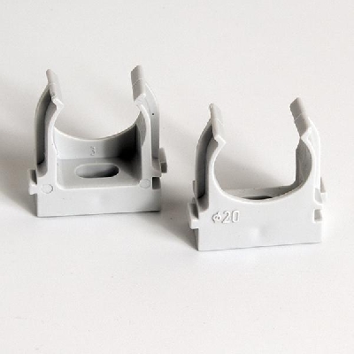 Держатель для труб (клипса) d20мм сер. (уп.100шт) TOKOV ELECTRIC TKE-LC-20-C06/100