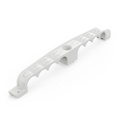 Держатель труб d20мм для прямого монтажа двусторон. на 8 мест сер. (уп.20шт) Промрукав PR13.03293