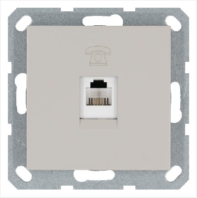 Розетка телефонная 1-м RJ11 механизм тауп JasmartG6101T