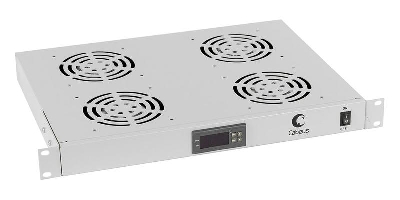 Модуль вентиляторный 19дюйм JG03t 4 вентилятора с цифровым термодатчиком Cabeus 7152c