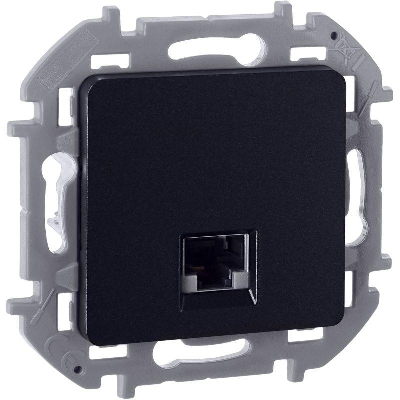 Розетка компьютерная Inspiria RJ45 кат.5E UTP антрацит IEK 673828