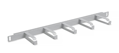 Органайзер кабельный горизонтальный 19дюйм 0.5U JB08-0.5U-GY 5 колец метал. сер. (RAL7035) Cabeus 10627c