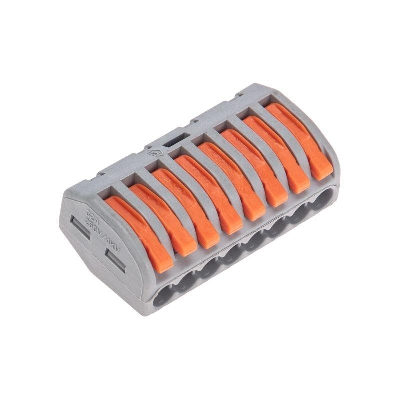 Клемма универсальная СМК 222-418 8-проводная сер. 0.08-2.5/4кв.мм Rexant 07-5258-4